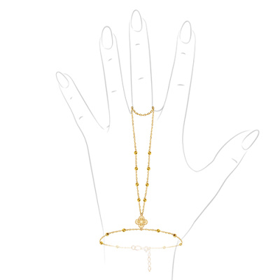 Браслет арт. ЦШВБД 11-18-2-Ж, Золото 585