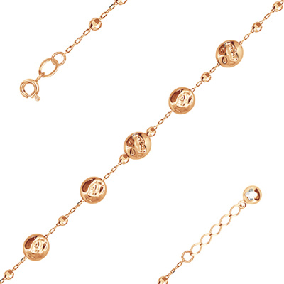 Браслет арт. ЦШК3Б 4-3, Золото 585