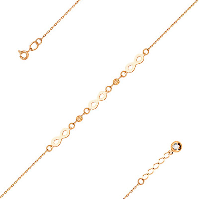 Браслет арт. ЦШБЕ1 2-2-5, Золото 585