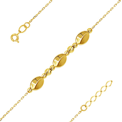 Браслет арт. ЦШК1Б 3-2-Ж, Золото 585