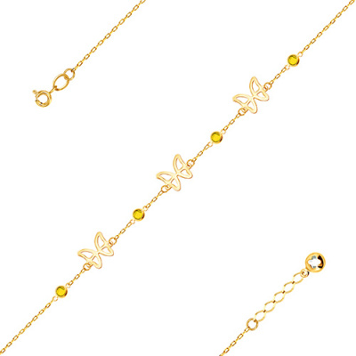 Браслет арт. ЦОФЕ1Б 3-12-9-Ж, Золото 585 Без эмали