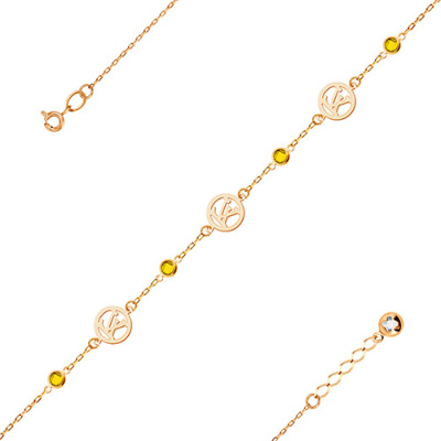 Браслет арт. ЦОФЕ1Б 3-12-4, Золото 585 Без эмали