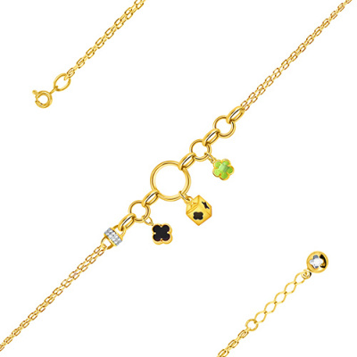 Браслет арт. ПАНДЦБ 23-328-664-Ж, Золото 585 Без эмали