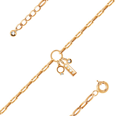 Браслет арт. ПАНДМБ 32-35-1, Золото 585 Без эмали