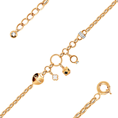 Браслет арт. ПАНДМБ 19-7, Золото 585 Без эмали