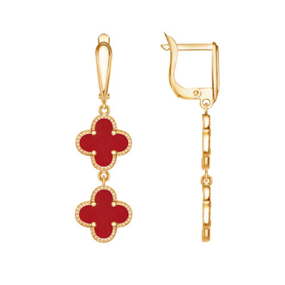 Серьги арт.СВВПД 22-2Н-Ж, Золото 585