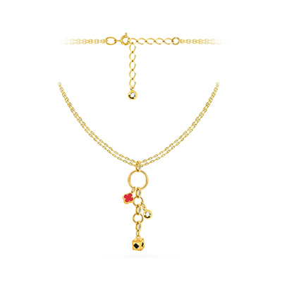 Колье арт. ПАНДЦ1К 15-19-26-Ж, Золото 585