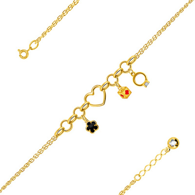 Браслет арт. ПАНДЦБ 39-362-62-Ж, Золото 585 Без эмали