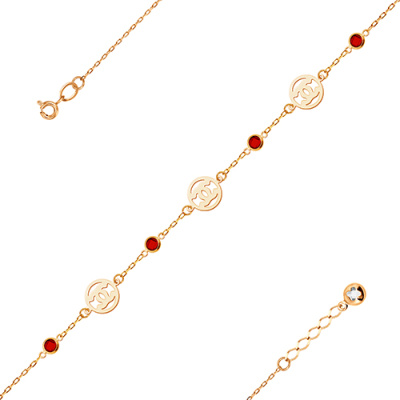 Браслет арт. ЦОФЕ1Б 3-2-3, Золото 585 Без эмали