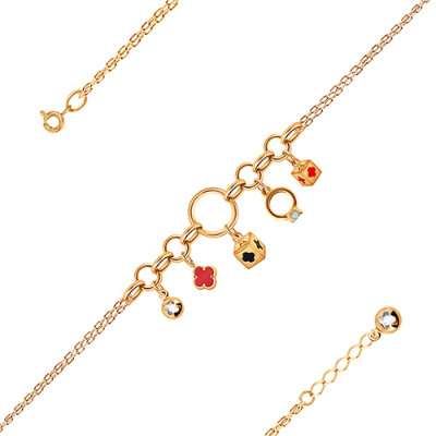 Браслет арт. ПАНДЦБ 15-597-262, Золото 585 Без эмали