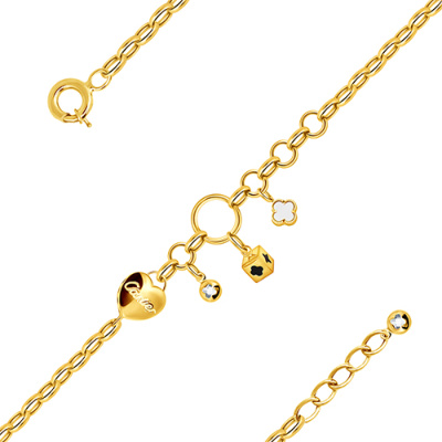 Браслет арт. ПАНДМБ 20-19-Ж, Золото 585 Без эмали