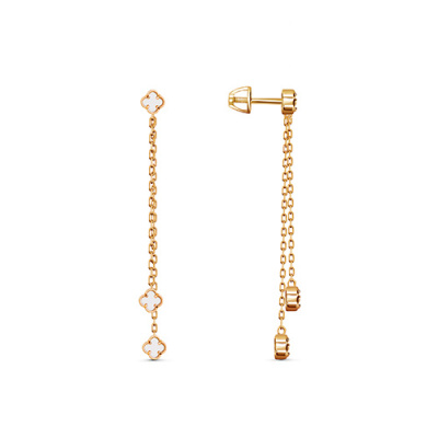 Серьги арт.СВВПУ 5-1-6, Золото 585