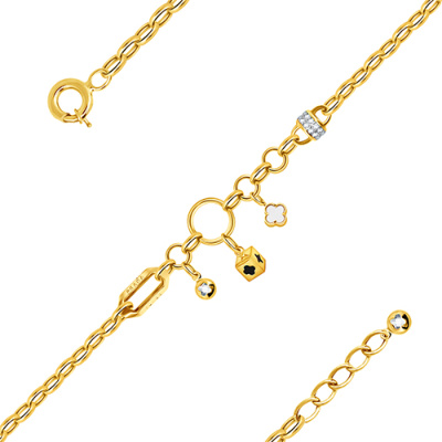 Браслет арт. ПАНДМБ 21-19-Ж, Золото 585 Без эмали