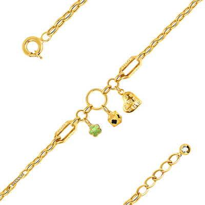 Браслет арт. ПАНДМБ 37-329-46-Ж, Золото 585 Без эмали