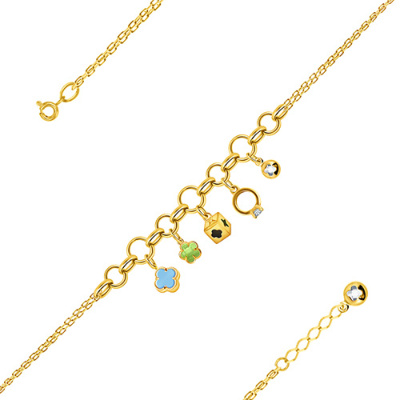 Браслет арт. ПАНДЦБ 2-94-346-Ж, Золото 585 Без эмали