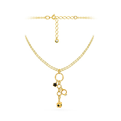 Колье арт. ПАНДЦ1К 15-45-66-Ж, Золото 585