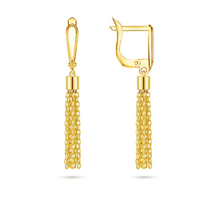 Серьги арт.СВБЧД 3-Ж, Золото 585 Без эмали