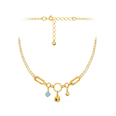 Колье арт. ПАНДЦК 22-19-36-Ж, Золото 585