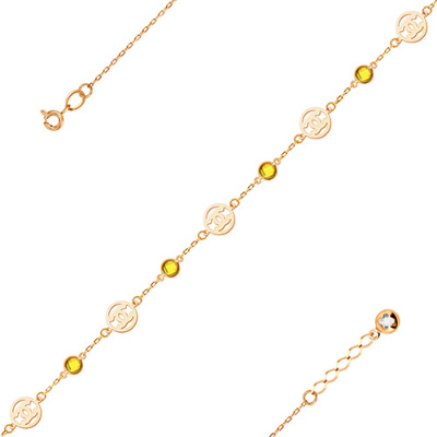 Браслет арт. ЦОФЕ1Б 17-12-3, Золото 585 Без эмали