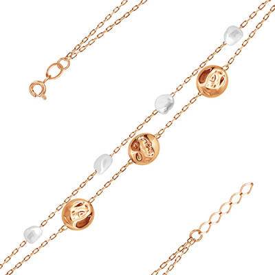 Браслет арт. ЦЖК3Б 3, Золото 585 Без эмали