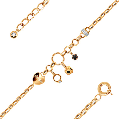 Браслет арт. ПАНДМБ 19-45-6, Золото 585 Без эмали