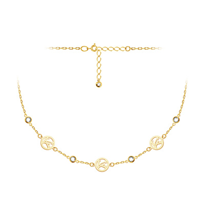 Колье арт. ЦОФЕ1К 3-1-4-Ж, Золото 585 Без эмали