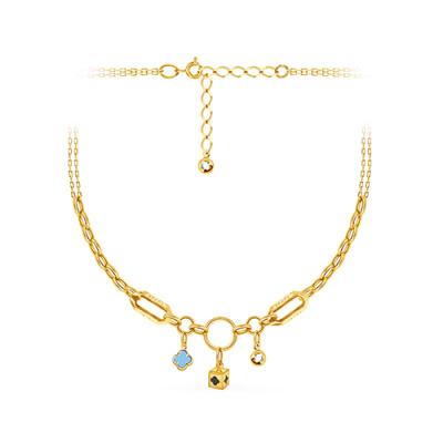 Колье арт. ПАНДЦК 27-19-36-Ж, Золото 585