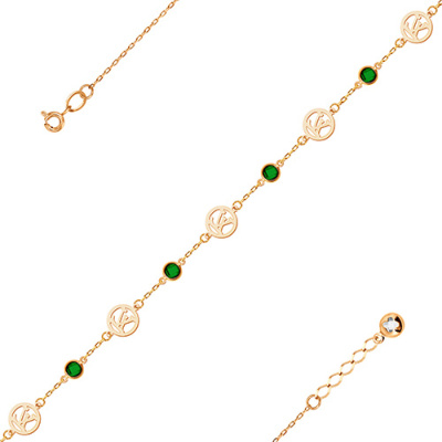 Браслет арт. ЦОФЕ1Б 17-4-4, Золото 585 Без эмали