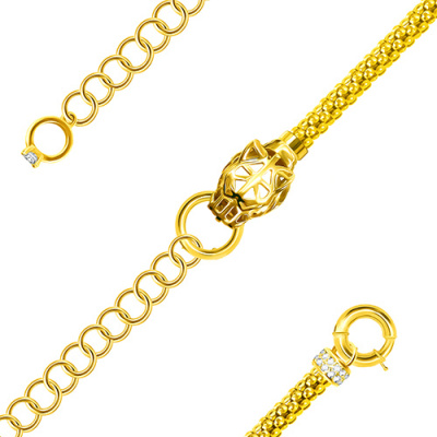 Браслет арт. ТР2ДБ 3-Ж, Золото 585 Без эмали