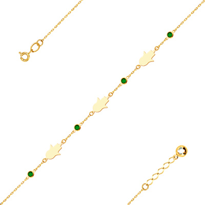 Браслет арт. ЦОФЕ1Б 3-4-7-Ж, Золото 585 Без эмали