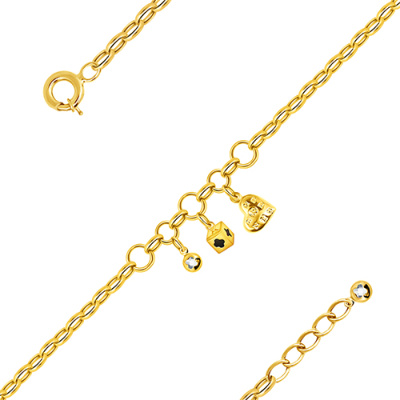 Браслет арт. ПАНДМБ 6-24-Ж, Золото 585 Без эмали