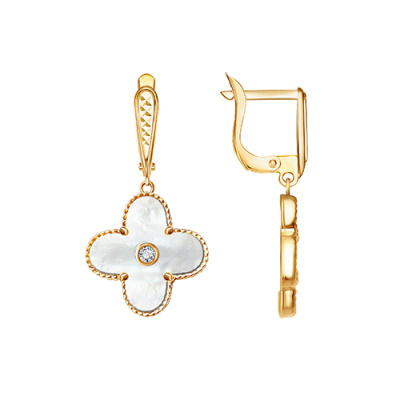 Серьги арт.СВ2ПДФ 15-5-Ж, Золото 585