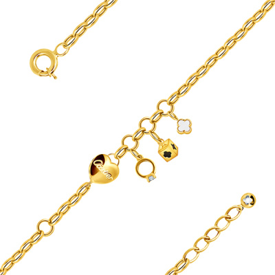 Браслет арт. ПАНДМБ 17-7-Ж, Золото 585 Без эмали