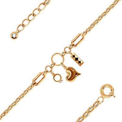 Браслет арт. ПАНДМБ 40-363-6, Золото 585 Без эмали