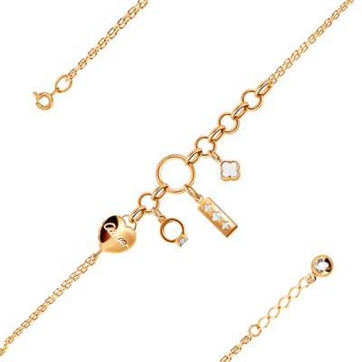 Браслет арт. ПАНДЦБ 20-367-1, Золото 585 Без эмали