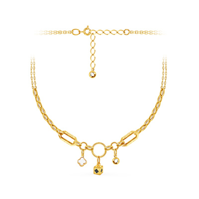 Колье арт. ПАНДЦК 27-19-16-Ж, Золото 585