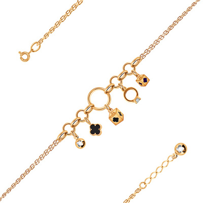 Браслет арт. ПАНДЦБ 15-597-665, Золото 585 Без эмали