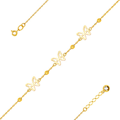 Браслет арт. ЦШБЕ1 3-2-9-Ж, Золото 585