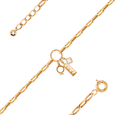 Браслет арт. ПАНДМБ 32-34-1, Золото 585 Без эмали