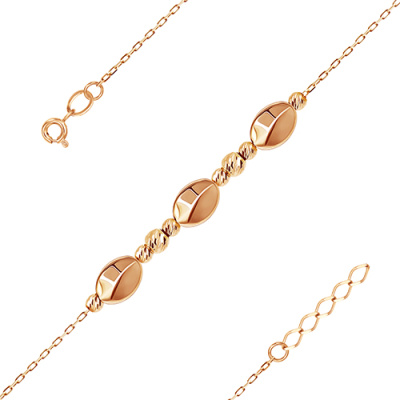 Браслет арт. ЦШК1Б 3-2, Золото 585