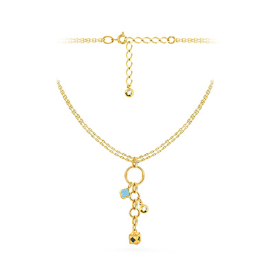 Колье арт. ПАНДЦ1К 15-19-36-Ж, Золото 585