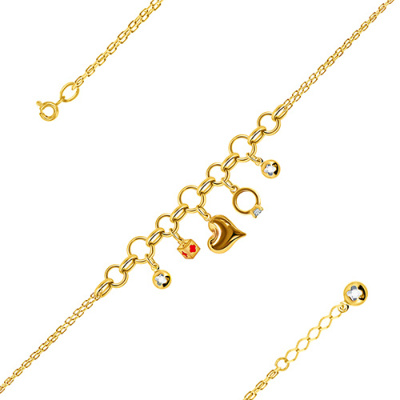 Браслет арт. ПАНДЦБ 2-93-2-Ж, Золото 585 Без эмали