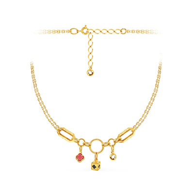 Колье арт. ПАНДЦК 22-19-26-Ж, Золото 585