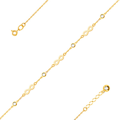 Браслет арт. ЦОФЕ1Б 3-1-5-Ж, Золото 585 Без эмали