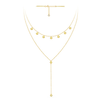 Колье арт. ЦОФДК 2-12-Ж, Золото 585 Без эмали