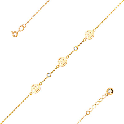 Браслет арт. ЦОФЕ1Б 2-1-3-Ж, Золото 585 Без эмали