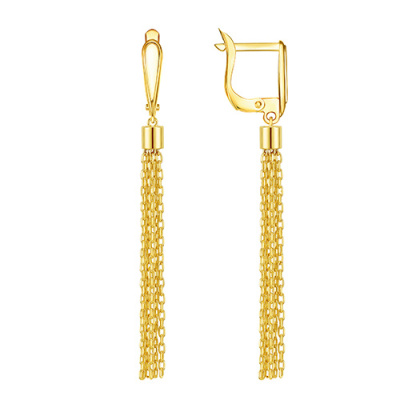 Серьги арт.СВБЧД 6-Ж, Золото 585 Без эмали