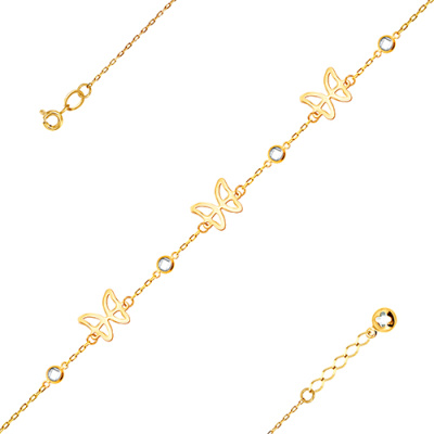 Браслет арт. ЦОФЕ1Б 3-1-9-Ж, Золото 585 Без эмали