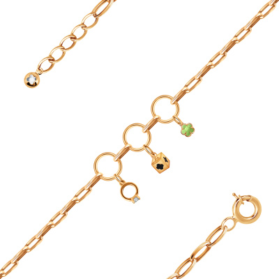 Браслет арт. ПАНДМБ 33-45-46, Золото 585 Без эмали