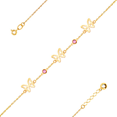 Браслет арт. ЦОФЕ1Б 2-9-9-Ж, Золото 585 Без эмали